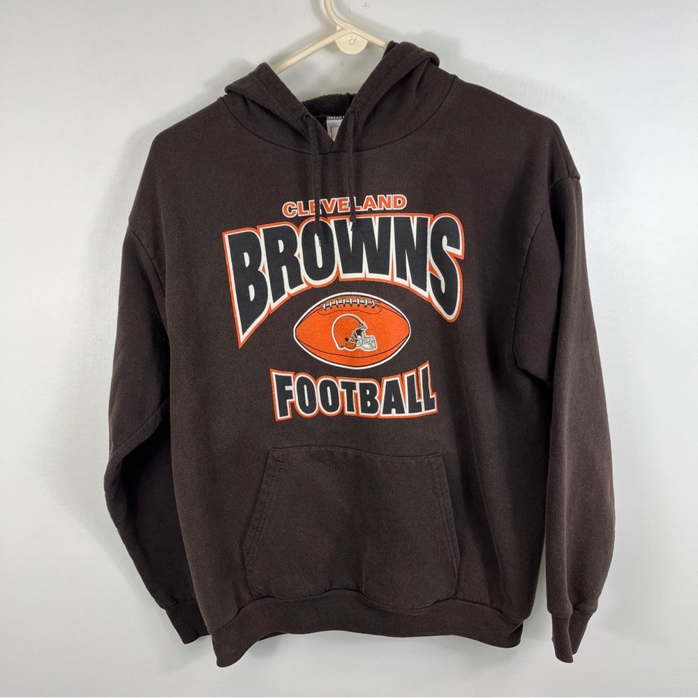 Cleveland Browns DAWG POUND Brown Hoodie Sweatshirt Fit Small NFL